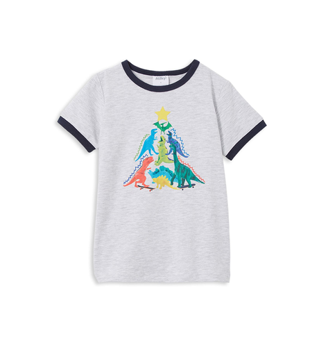 Milky Dino Tree S/S Tee - Grey