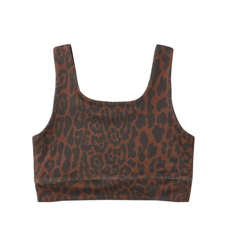Rylee + Cru Swift Sports Crop - Leopard