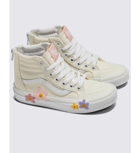 Vans Sk8 Hi Zip Flower Egret