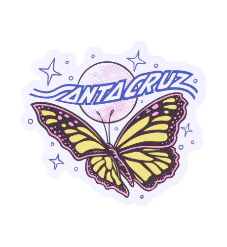 Santa Cruz Winged Moon Sticker