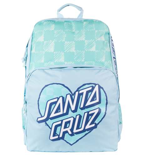 Santa Cruz Checker Heart Dot Backpack - Aqua