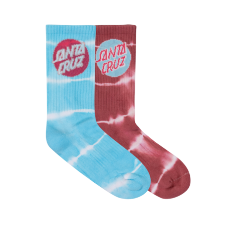 Santa Cruz Other Dot Redux Tie-Dye Crew Sock 2Pk (Girls 2-6)