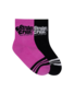 Santa Cruz Groovy Stack Mid Sock 2Pk (Girls 2-6) - Blk/Pink