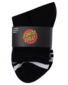 Santa Cruz Groovy Stack Mid Sock 2Pk (Girls 2-6) - Blk/Pink