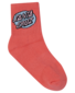 Santa Cruz Oval Dot Mid Sock 3Pk (Girls 2-6) - Rose/Wht/Ocean