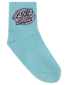 Santa Cruz Oval Dot Mid Sock 3Pk (Girls 2-6) - Rose/Wht/Ocean