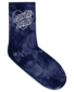 Santa Cruz Heart Dot Hollow Mid Tie-Dye Sock 2 Pk (Girls 2-6) - Blue/Aqua