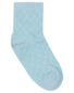 Santa Cruz Heart Dot Hollow Mid Tie-Dye Sock 2 Pk (Girls 2-6) - Blue/Aqua