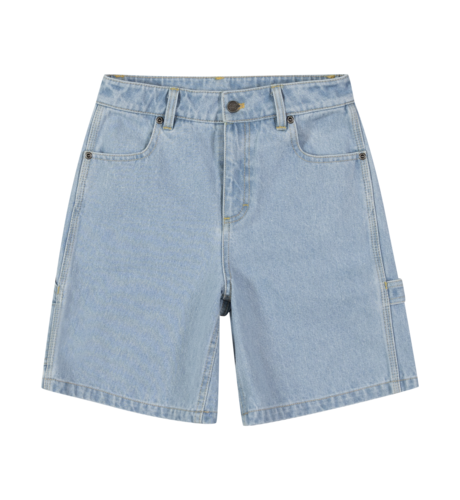 Santa Cruz Checker Heart Dot Carpenter Jean Shorts - Light Indigo
