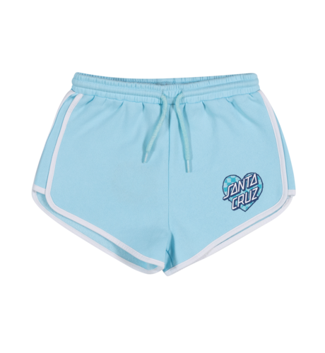 Santa Cruz Checker Heart Dot Shorts - Aqua