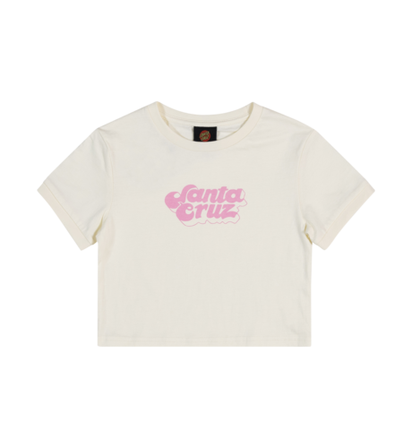 Santa Cruz Groovy Stack Front S/S Baby Tee - Cream