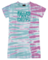 Santa Cruz Checker Block Front Tie-Dye Dress - Ocean