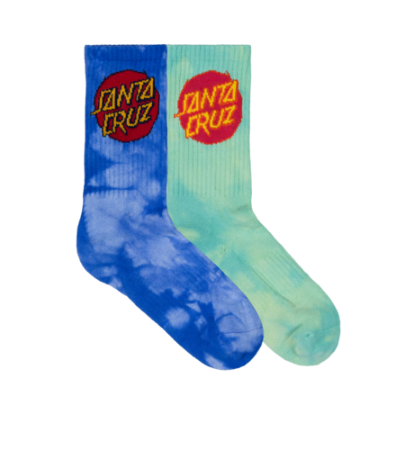 Santa Cruz Cruz Tie-Dye Crew Sock 2Pk (Yth 2-8)
