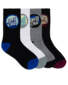 Santa Cruz Bold Shadow Dot Crew Sock 4Pk (Yth 2-8)