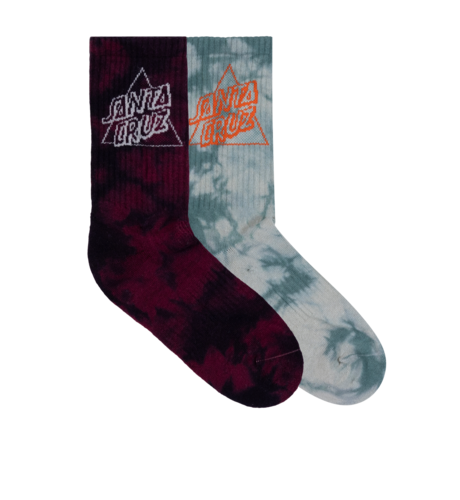 Santa Cruz Not A Dot Tie-Dye Crew Sock 2Pk (Yth 2-8)