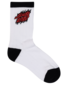 Santa Cruz Flamed Stack Upside Down Crew Sock 2 Pk (Yth 2-8) - Blk/Wht