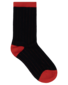 Santa Cruz Flamed Stack Upside Down Crew Sock 2 Pk (Yth 2-8) - Blk/Wht