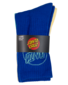 Santa Cruz Opus Dot Crew Sock 3 Pk (Yth 2-8) - Cobalt/Butter/Teal