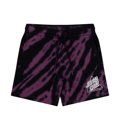 Santa Cruz Not A Dot Hollow Tie-Dye Track Shorts - Maroon