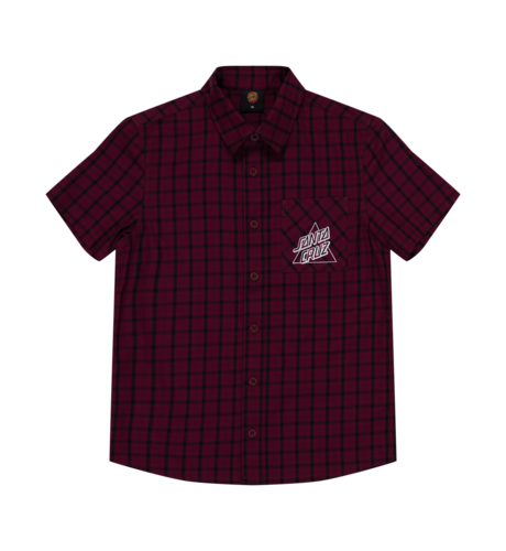 Santa Cruz Not A Dot Hollow S/S Shirt - Maroon