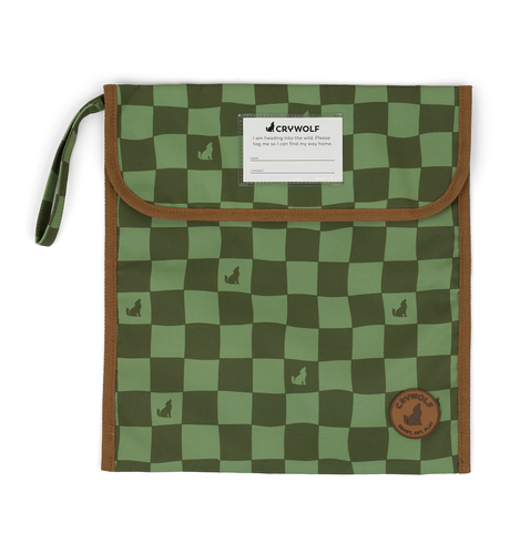 Crywolf Book Bag - Green Check