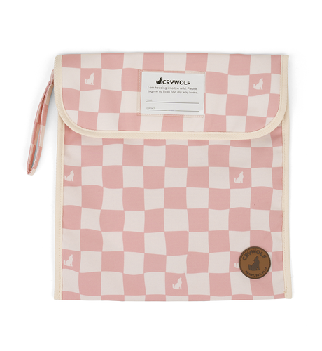 Crywolf Book Bag - Pink Check