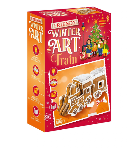 Friendy Gingerbread Train Kit 870gm