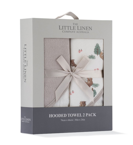 TLLC Hooded Towel 2pk - Willow Bear