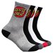 Santa Cruz Classic Dot Crew Sock 4 Pk (Yth 2-8) - Multi
