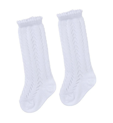 Designer Kidz Knee High Socks - Ivory