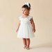 Designer Kidz Angie Lace S/S Romper - Ivory