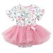 Designer Kidz Summer Meadow S/S Tutu Romper - Pink
