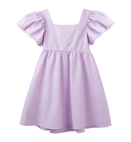 Designer Kidz Grace Tie Back S/S Dress - Lavender