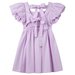 Designer Kidz Grace Tie Back S/S Dress - Lavender