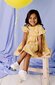 Designer Kidz Alice Gingham Tiered Dress - Yellow Broderie