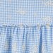 Designer Kidz Alice Gingham Tiered Dress - Blue Broderie