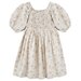 Designer Kidz Thea Floral Puff Sleeve Dress - Ecru