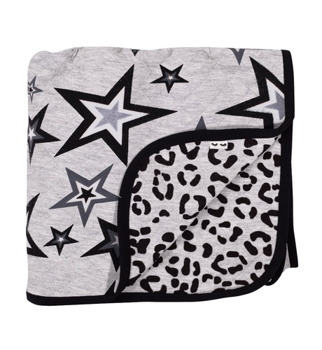 Chi Khi Blanket Grey Marle Star/Leopard