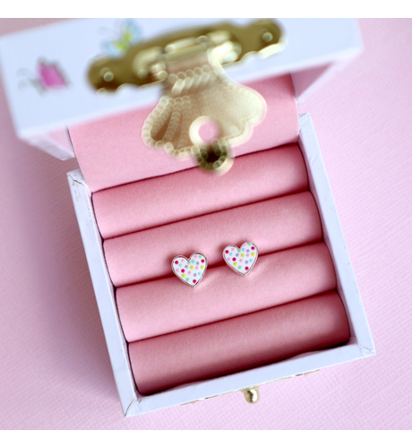 Lauren Hinkley Confetti Heart Earrings in Trinket Box
