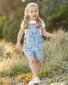 Fox & Finch Grow Wild Flower Applique Denim Overall