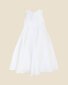 Bebe Ivory Duchess Satin Low Back Dress