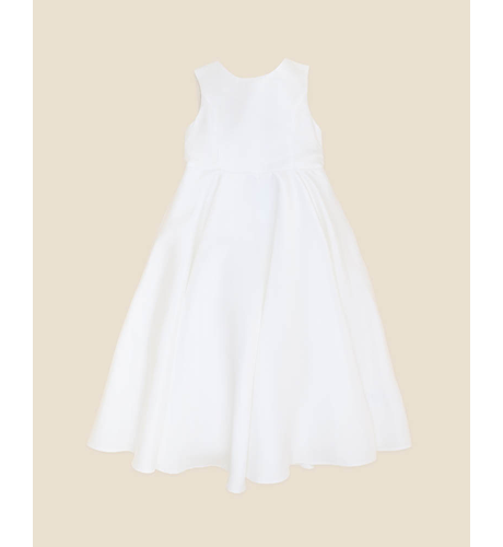 Bebe Ivory Duchess Satin Low Back Dress