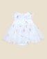 Bebe Ivory Floral Embroidered Tulle Overlay Baby Dress