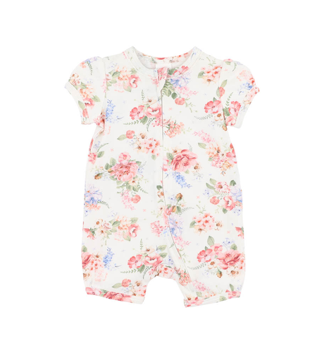 Bebe Anya Bloom Organic S/S Zipsuit