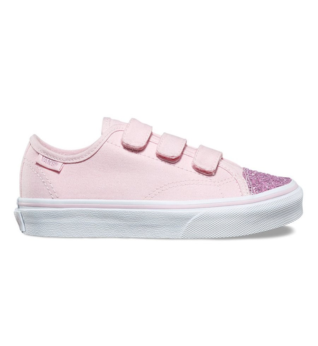 Vans Kids Glitter Toe - Pink/True White