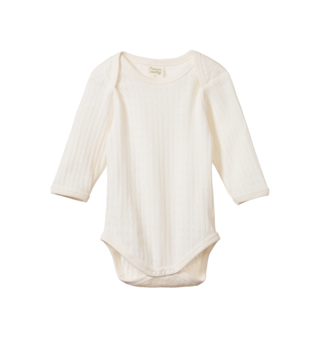 Nature Baby L/S Bodysuit Pointelle - Natural