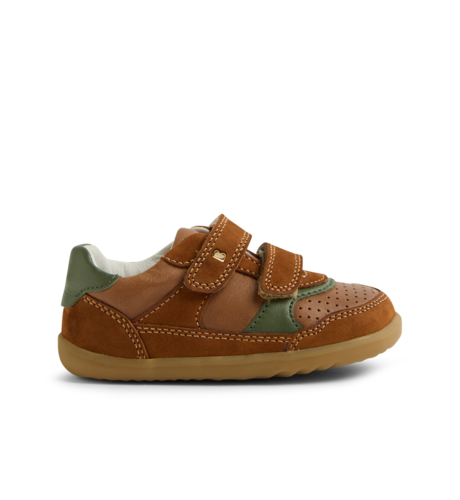 Bobux Step Up Hunter Sneaker - Caramel-Bronze Green