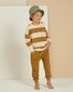 Rylee + Cru Terry Crewneck - Gold Stripe