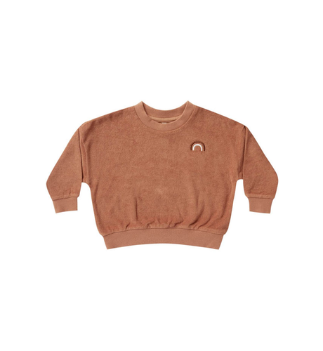 Rylee + Cru Terry Crewneck - Terracotta