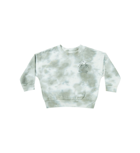 Rylee + Cru Sweatshirt - Aqua Tie Dye